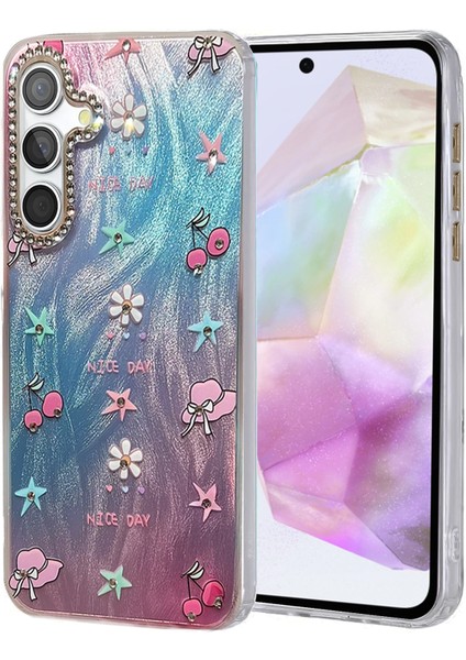 Samsung Galaxy A35 5g Kılıf Blade Aynalı Desenli Kapak - Desen 4 Mrayd