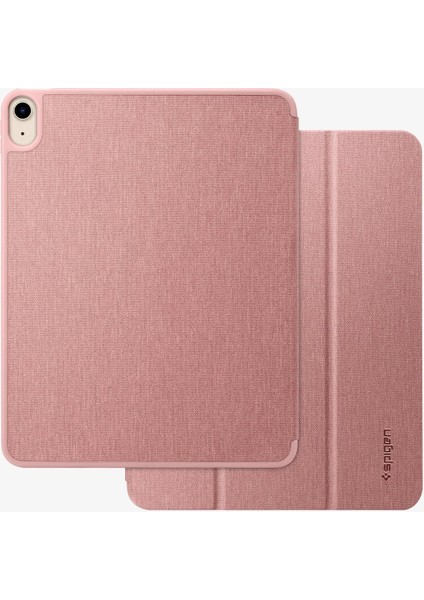 iPad Air 11" M3 (2025) / M2 (2024) / Air 10.9" (2022 / 2020) ile Uyumlu Kılıf Urban Fit Askeri Sınıf Koruma Rose Gold Örgü Kumaş Tasarım - ACS07756
