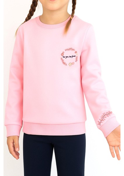 Kız Çocuk Eşofman Takım Çiçek Nakışlı 1.5-5 Yaş, Pembe fiyatları