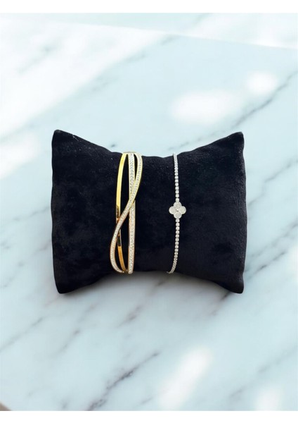 Sonsuzluk Taşlı Paslanmaz Çelik Kombini CNS0027