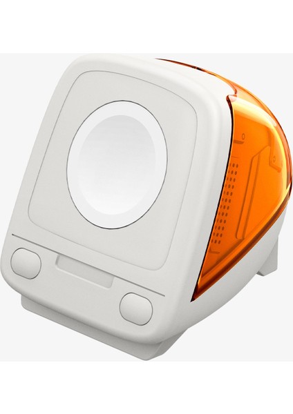 Apple Watch ile Uyumlu Saat Standı Classic C1 Dayanıklı Silikon Malzeme Tangerine iMac Tasarım Stand - AMP09342
