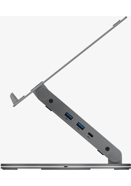 Dizüstü Laptop Notebook / MacBook Ayarlanabilir Masa Standı / Multi Hub Çoklayıcı 6 in 1 Port Space Gray LD204H - AMP08885 fiyatları