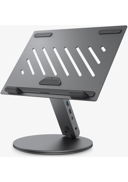 Dizüstü Laptop Notebook / MacBook Ayarlanabilir Masa Standı / Multi Hub Çoklayıcı 6 in 1 Port Space Gray LD204H - AMP08885