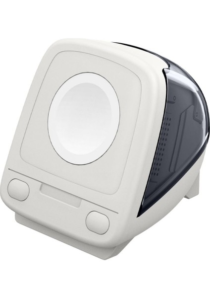 Apple Watch ile Uyumlu Saat Standı Classic C1 Dayanıklı Silikon Malzeme Graphite iMac Tasarım Stand - AMP09340