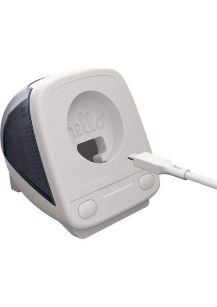 Apple Watch ile Uyumlu Saat Standı Classic C1 Dayanıklı Silikon Malzeme Graphite iMac Tasarım Stand - AMP09340