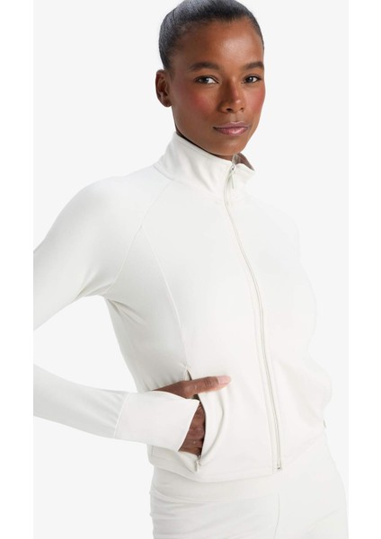 Fit Slim Fit Dar Kesim Dik Yaka İçi Yumuşak Tüylü Fermuarlı Hırka F2008AX25AU fırsatları