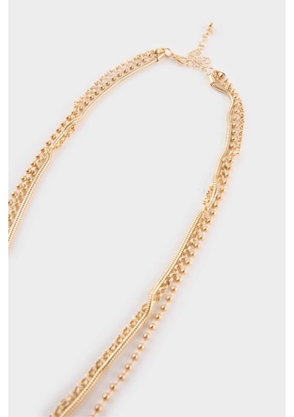 Kadın Mavi Taşlı Gold Kolye F6625AXNS fırsatları