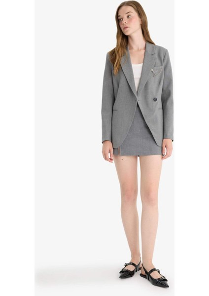 Fitted Tafta Blazer Ceket F7786AX25AU