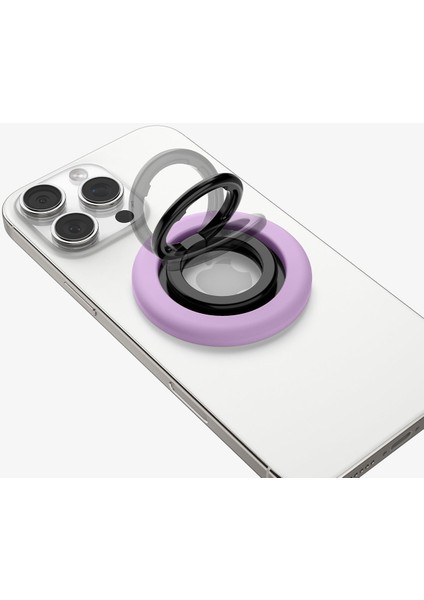 NanoPop MagFit iPhone için Manyetik Telefon Tutucu & Stand MagSafe özellikli Ring Grape Purple - AMP09030