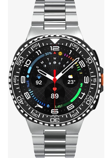 Galaxy Watch 8 Classic (46mm) Kasa Koruyucu Bezel Tune Diver Saat Aksesuar Paslanmaz Çelik Yapı Üstün Koruma Black - ACS10014