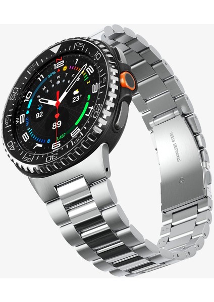 Galaxy Watch 8 Classic (46mm) Kasa Koruyucu Bezel Tune Diver Saat Aksesuar Paslanmaz Çelik Yapı Üstün Koruma Black - ACS10014