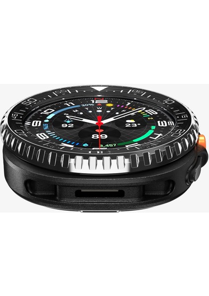 Galaxy Watch 8 Classic (46mm) Kasa Koruyucu Bezel Tune Diver Saat Aksesuar Paslanmaz Çelik Yapı Üstün Koruma Black - ACS10014