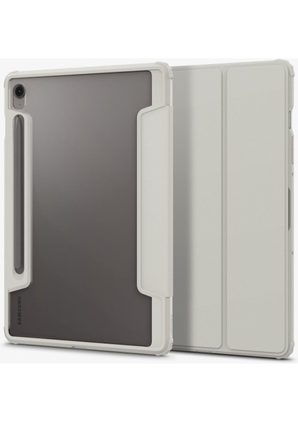 Galaxy Tab S10 FE / Tab S9 ile Uyumlu ince Kılıf Ultra Hybrid Pro Sararma Karşıtı DuraClear™ Hava Kanalı Teknolojisi™ Askeri Sınıf Koruma Gray Şeffaf Kapak - ACS09533