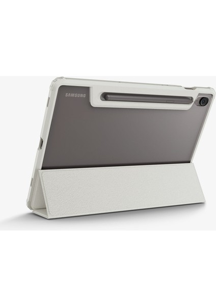 Galaxy Tab S10 FE / Tab S9 ile Uyumlu ince Kılıf Ultra Hybrid Pro Sararma Karşıtı DuraClear™ Hava Kanalı Teknolojisi™ Askeri Sınıf Koruma Gray Şeffaf Kapak - ACS09533 modelleri