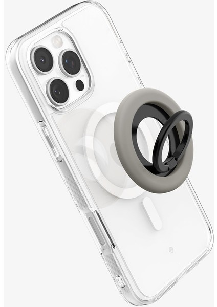 NanoPop MagFit iPhone için Manyetik Telefon Tutucu & Stand MagSafe özellikli Ring Truffle Gray - AMP09032