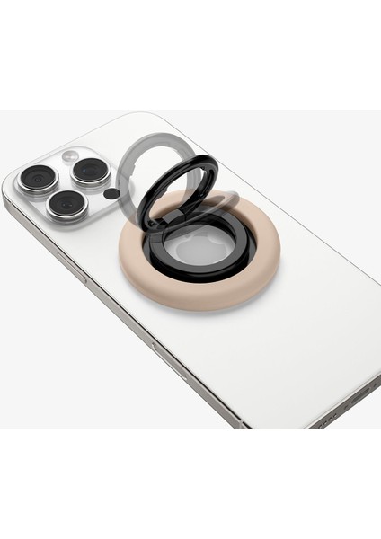 NanoPop MagFit iPhone için Manyetik Telefon Tutucu & Stand MagSafe özellikli Ring Coconut Beige - AMP09031 fırsatları