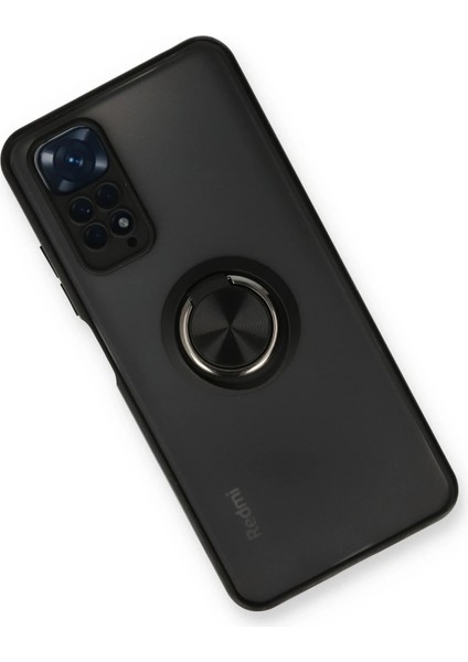 Xiaomi Redmi Note 11 Kılıf Montreal Yüzüklü Silikon Kapak - Siyah Mrayd fiyatları