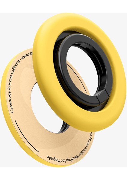 NanoPop MagFit iPhone için Manyetik Telefon Tutucu & Stand MagSafe özellikli Ring Mango Yellow - AMP09027 fırsatları