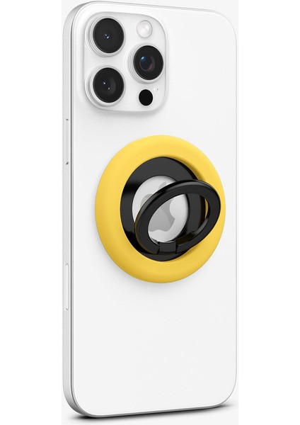 NanoPop MagFit iPhone için Manyetik Telefon Tutucu & Stand MagSafe özellikli Ring Mango Yellow - AMP09027