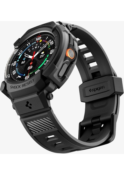 Galaxy Watch 8 Classic (46mm) Kılıf & Kordon Kayış Rugged Armor Pro Matte Black - ACS10013