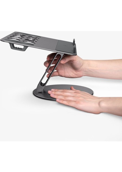 Dizüstü Laptop Notebook / MacBook Ayarlanabilir Masa Standı / Kablo Düzenleyici Space Gray LD206C - AMP09303 modelleri