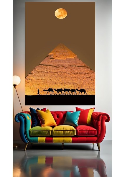 Çöl ve Güneş Manzara Ev Duvar Salon Güzellik Salonu Ofis Dükkan Dekarasyon Kanvas Tablo