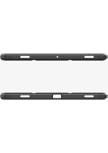 Samsung Galaxy Tab S10 FE / Tab S9 ile Uyumlu ince Kılıf Ultra Hybrid Pro Sararma Karşıtı DuraClear™ Hava Kanalı Teknolojisi™ Askeri Sınıf Koruma Black Şeffaf Kapak - ACS09498