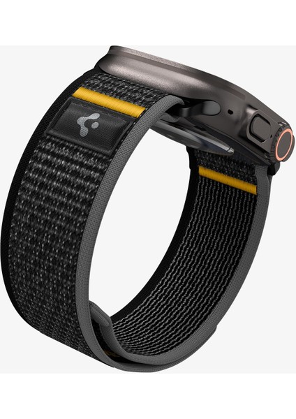 Apple Watch 49mm Ultra Seri 3/2/1 - 46mm Seri 11/10 - 45mm Seri 9/8/7 - 44mm Seri SE3/SE2/SE/6/5/4 ile Uyumlu Kordon Kayış Band Athlex Air Active Black - AMP09033