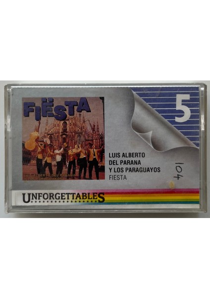 Unforgettables 5 Fiesta Kaset (Orijnal Dönem Kağıt Baskı Kaset)