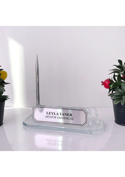 Kişiye Özel Müdür Yardımcısı Masa Isimliği | Ofis Masa Isimliği |işyeri Cam Isimlik |