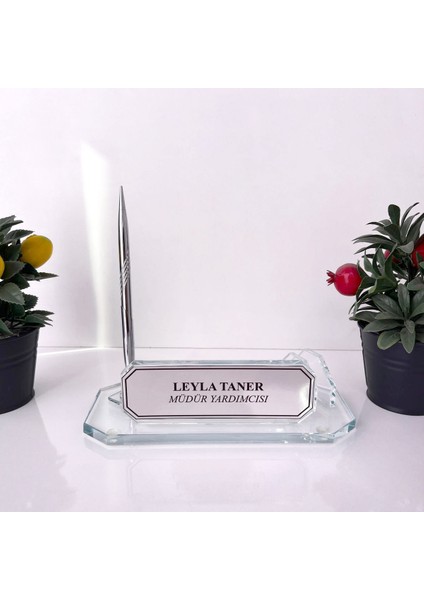 Kişiye Özel Müdür Yardımcısı Masa Isimliği | Ofis Masa Isimliği |işyeri Cam Isimlik | modelleri