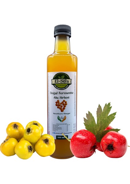 100% Doğal Fermante Alıç Sirkesi ( Hawthorn Vinegar )500ML Cam Şişe