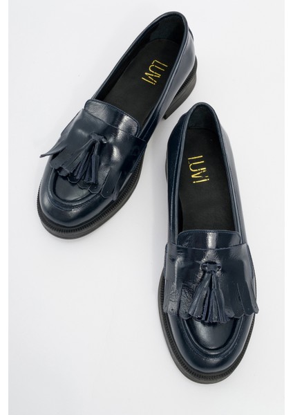 Milina Laci Rugan Püsküllü Hakiki Deri Kadın Loafer Ayakkabı fiyatları