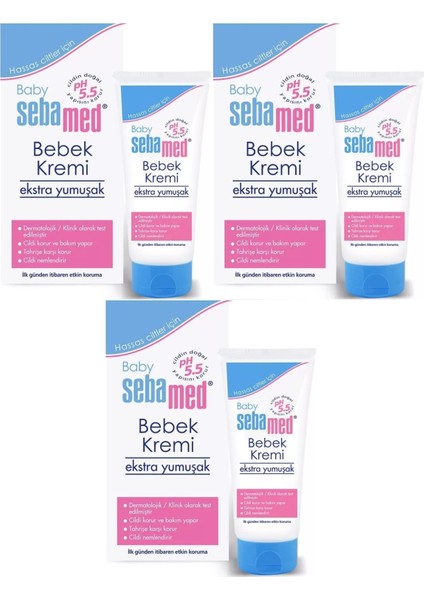 Bebek Kremi 200ML (Ekstra Yumuşak) (3 Lü Set)