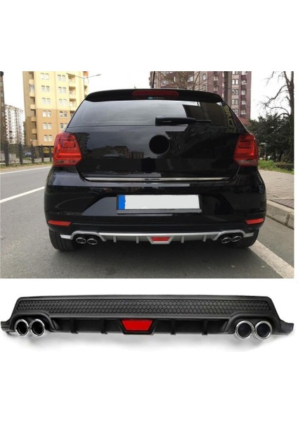 Volkswagon Polo Mk5 Uyumlu Body Kit Difüzör 4 Çıkış Yuvarlak Siyah Model 2