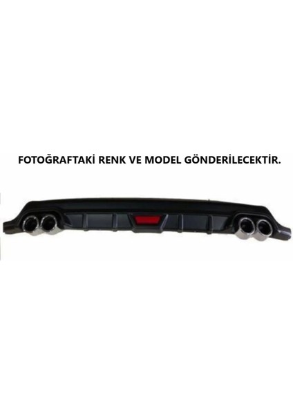 Volkswagon Polo Mk5 Uyumlu Body Kit Difüzör 4 Çıkış Yuvarlak Siyah Model 2 modelleri