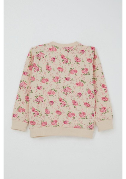 Kız Çocuk Eşofman Takım Çiçek Desenli 1.5-5 Yaş, Bej fırsatları