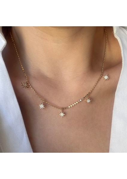 Çelik 5li Kutup Yıldızı Kolye fiyatları