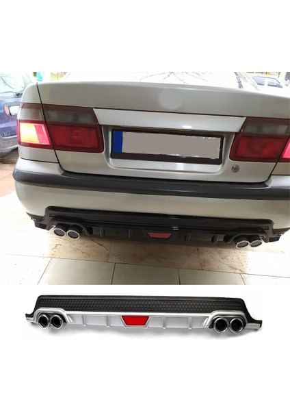 Mazda 626 Uyumlu Body Kit Difüzör 4 Çıkış Yuvarlak Gri Model 1