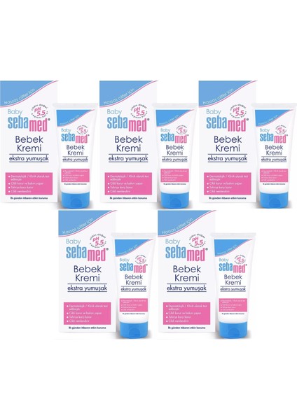 Bebek Kremi 200ML (Ekstra Yumuşak) (5 Li Set)