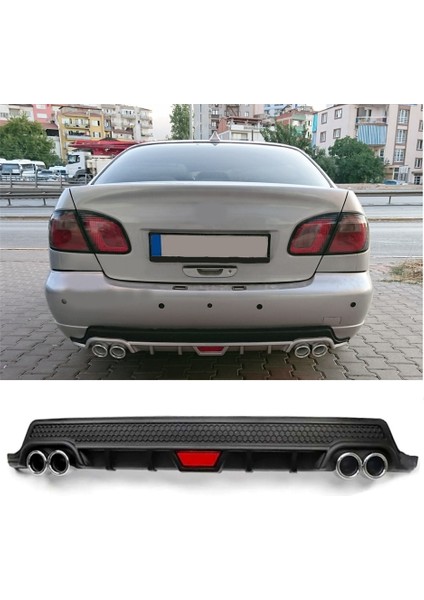 Nissan Primera Uyumlu Body Kit Difüzör 4 Çıkış Yuvarlak Siyah Model 2