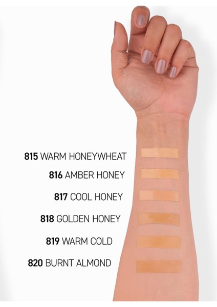 Kırışıklık Karşıtı Nemlendirici SPF30 Parlak Bitişli Fondöten - Care Enhancer 818 Golden Honey fiyatları