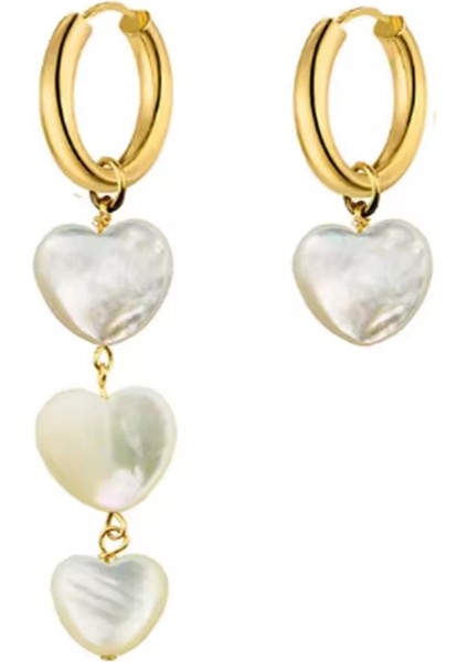 Çelik Sedef Kalp Küpe