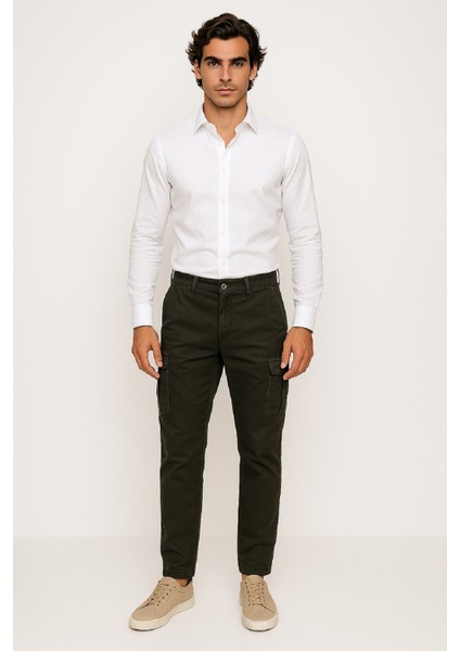 Düz Paça Kargo Cepli Arka Cep Kapaklı Likralı Keten Gabardin Pantolon fiyatları