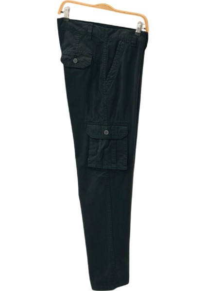 Düz Paça Kargo Cepli Arka Cep Kapaklı Likralı Keten Gabardin Pantolon fırsatları