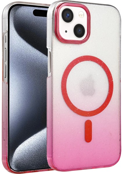 Apple Iphone 15 Plus Glossy Magsafe Kapak - Pembe Mrayd