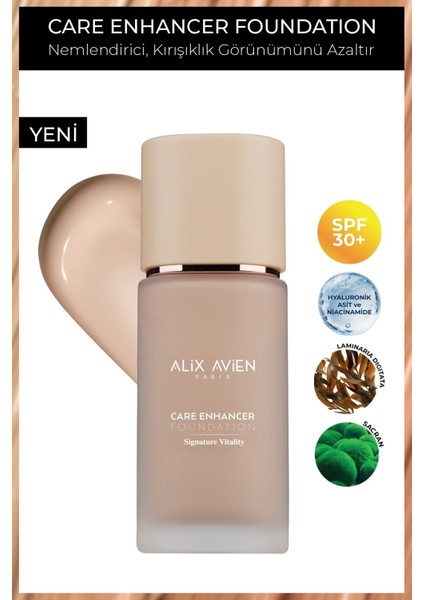 Kırışıklık Karşıtı Nemlendirici SPF30 Parlak Bitişli Fondöten - Care Enhancer 803 Rose Buff