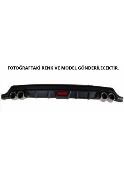 Toyota Corolla 12-19 Makyajlı Uyumlu Body Kit Difüzör 4 Çıkış Yuvarlak Siyah Model 2 modelleri