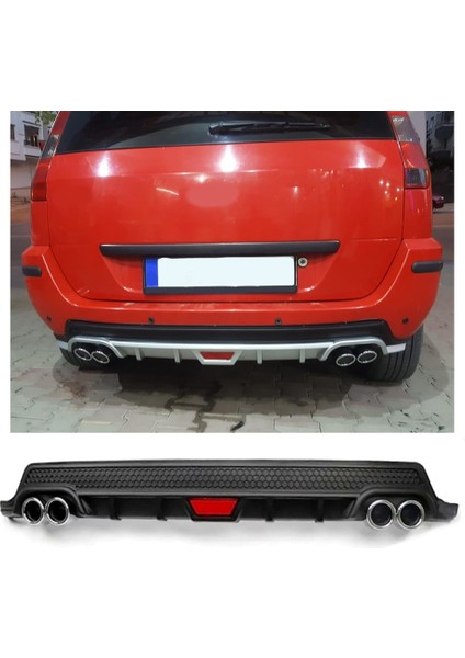 Ford Fusıon Uyumlu Body Kit Difüzör 4 Çıkış Yuvarlak Siyah Model 2