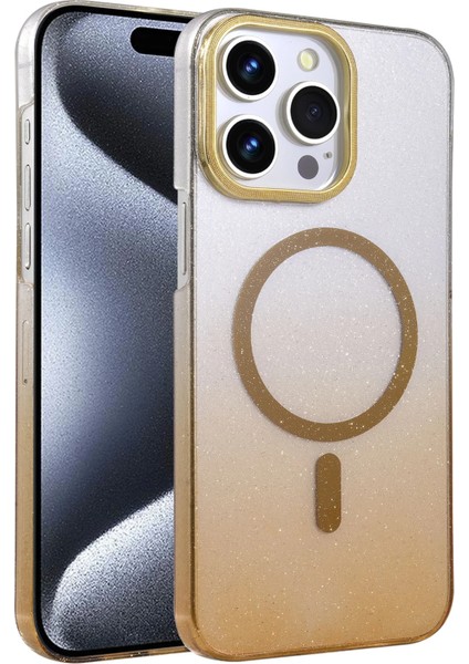 Apple Iphone 14 Pro Max Glossy Magsafe Kapak - Çöl Titanyum Mrayd